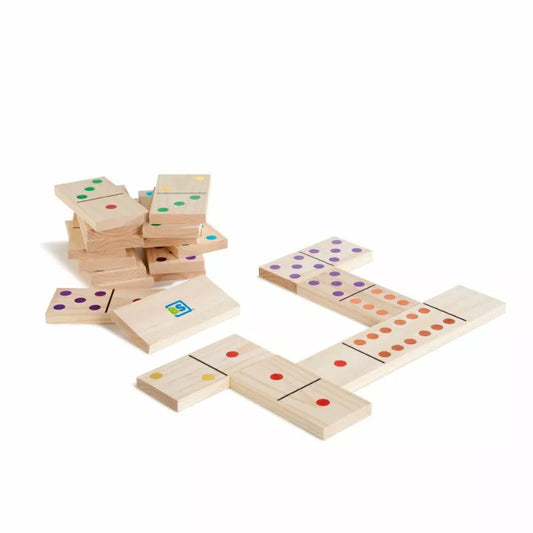 A group of Buitenspeel Giant Domino Game pieces sitting on top of each other.