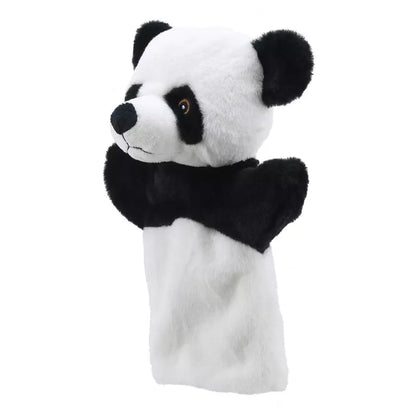 An ECO Puppet Buddies Panda Hand Puppet on a white background.