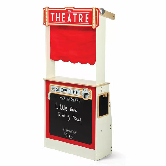 A Tidlo Playshop and Puppet Theatre with a sign on it.