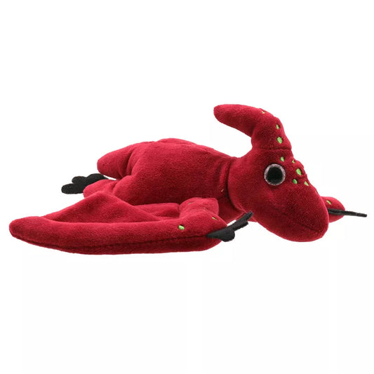 A red stuffed animal toy companion for dinosaur lovers during storytime, Wilberry Time for Stories – Pterodactyl.