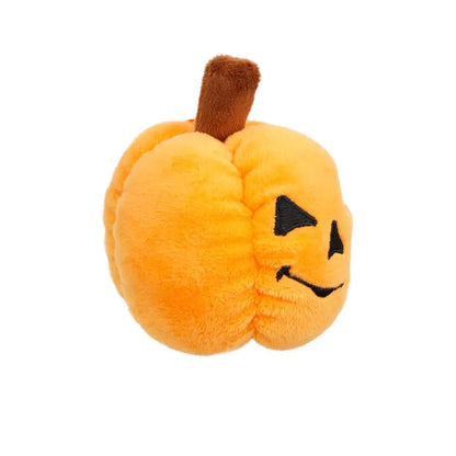 Introducing the Pumpkin Finger Puppet Decoration—a plush toy designed as an orange pumpkin with a brown stem and a cheerful jack-o’-lantern face featuring black eyes, nose, and mouth. Perfect for imaginative play or as a delightful finger puppet to enhance your festive Halloween decorations.