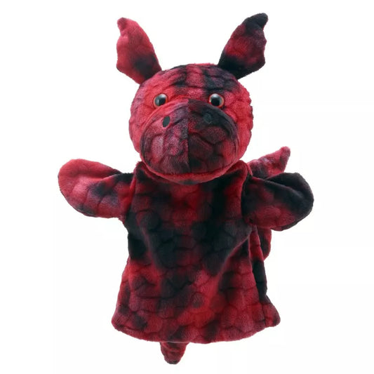 This Dragon Hand Puppet is red, with a soft padded body.