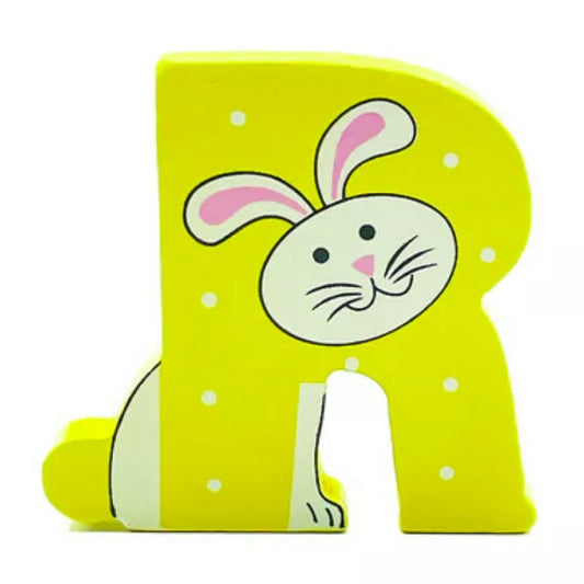 A Wooden Letter Animal – R shaped like a rabbit.