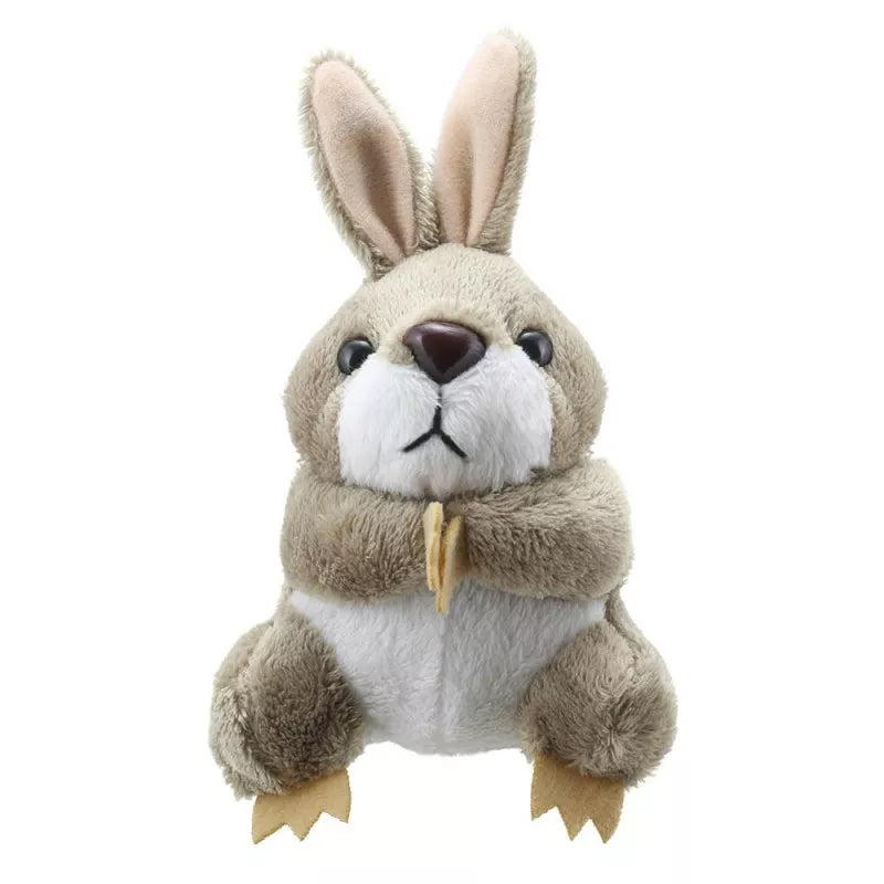 A Rabbit Finger Puppet, sized for children or adults’ fingers. Soft padded body, with realistic colours.