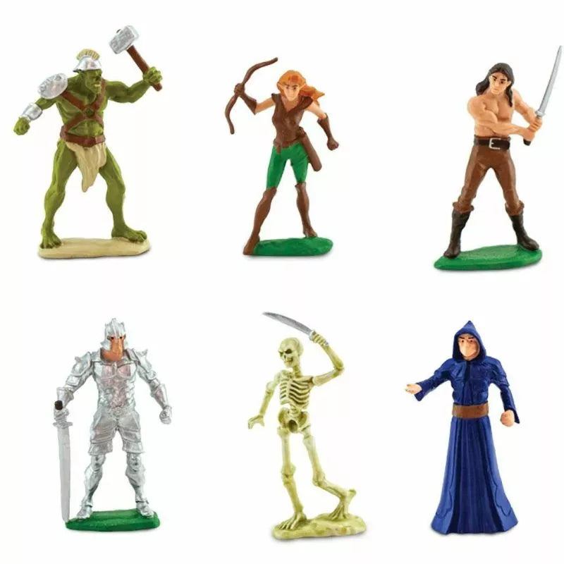 A collection of TOOBS® Figurines Heroes & Monsters, adorned with swords.