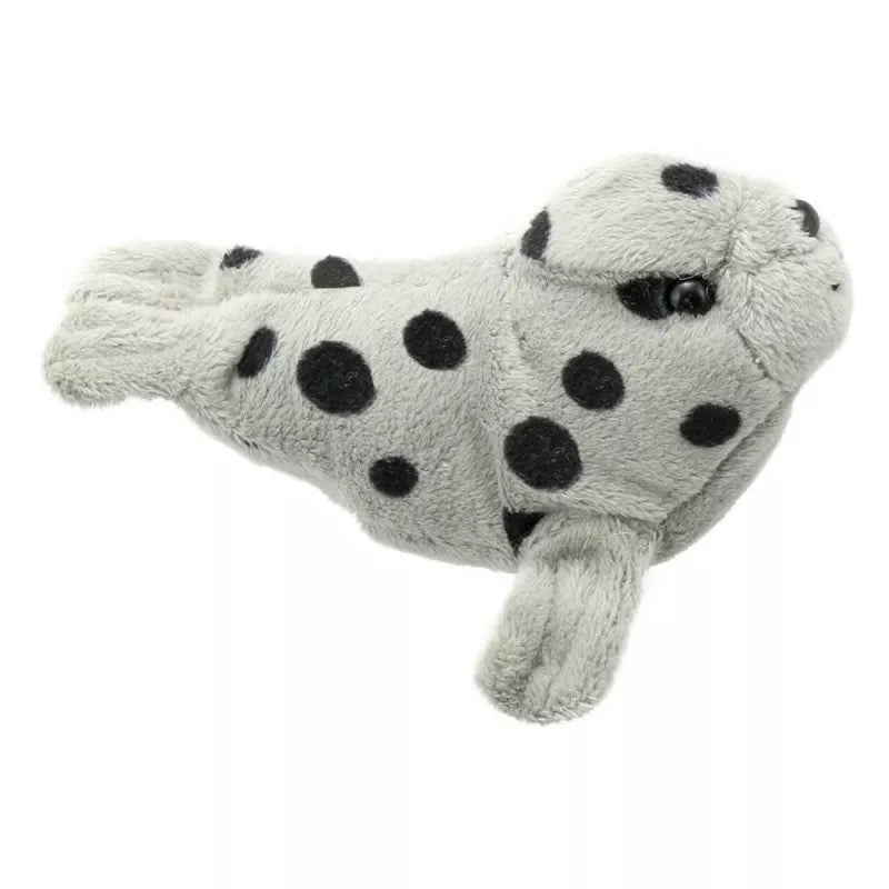 A Finger Puppet Seal Grey, sized for children or adults’ fingers. Soft padded body, with realistic colours.