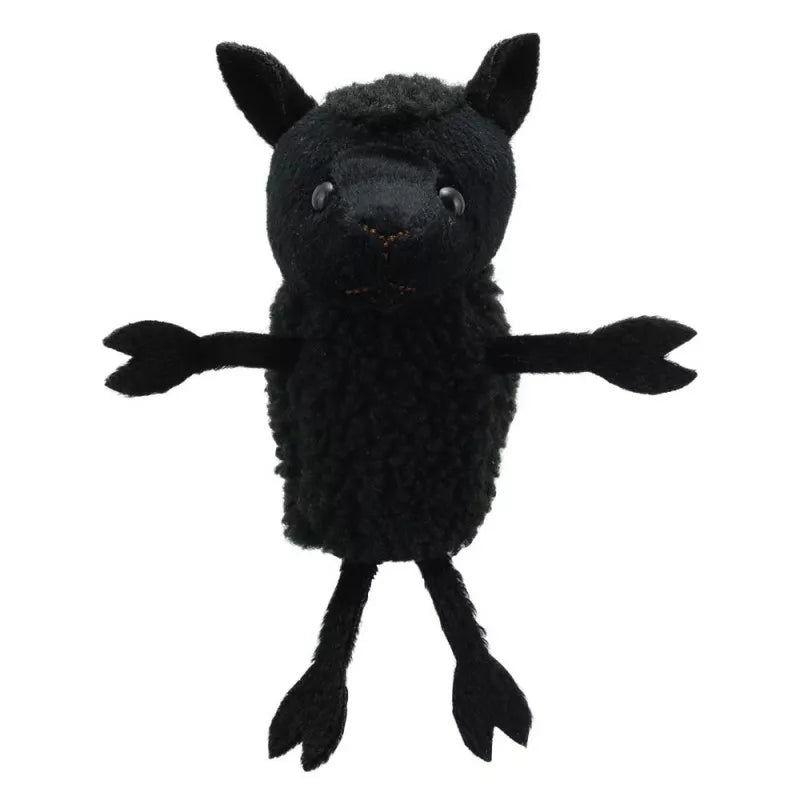 A Black Sheep Finger Puppet, sized for children or adults’ fingers. Soft padded body, with realistic colours.