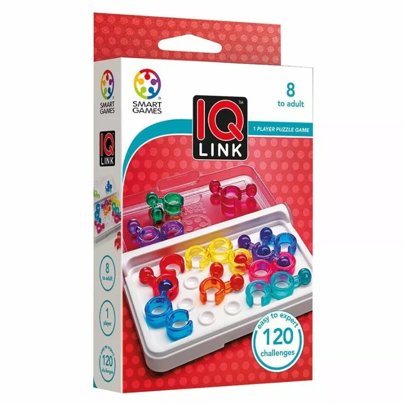 SmartGames IQ Link is a brainteasing game that includes 120 pcs. It challenges players' logic skills and is a great STEM game for all ages.