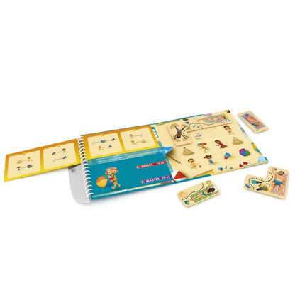 A SmartGames Puzzle Beach board game with a picture of an Egyptian pharaoh.