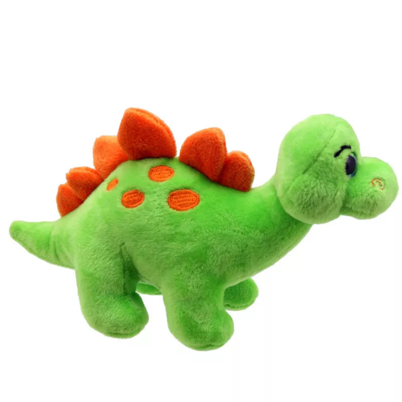 A Wilberry Time for Stories – Stegosaurus stuffed animal with orange spots that will surely delight dinosaur lovers during storytime.