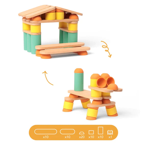 A colorful set of Stix Building Game that inspire creativity and develop fine motor skills through play.