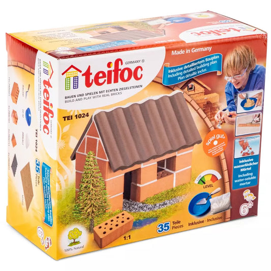Teifoc Brick Construction Small House building toy kit.