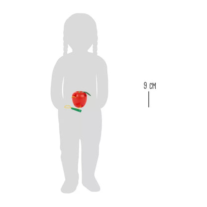 a drawing of a person with an Apple and Worm Threading on their stomach.