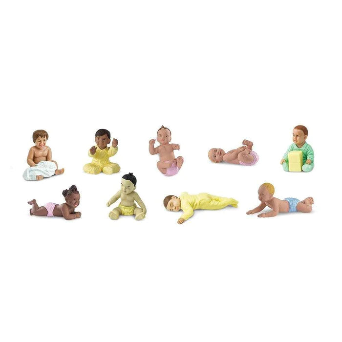 A group of TOOBS® Figurines Bundles of Babies sitting next to each other.