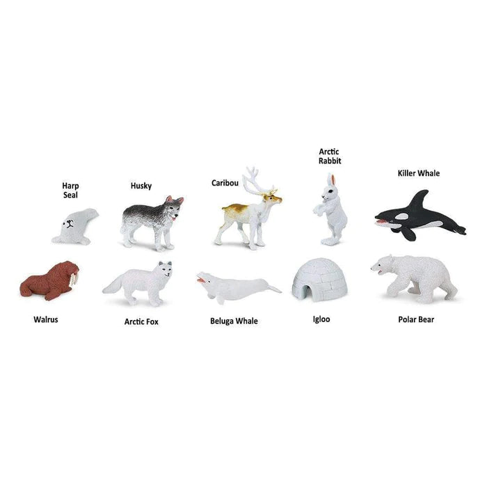 A group of TOOBS® Figurines Arctic that are on a white surface.
