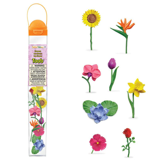 a set of TOOBS® Figurines Flowers in a tube.