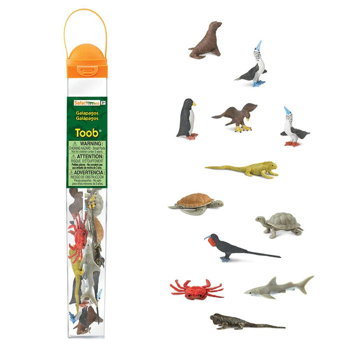a set of TOOBS® Figurines Galapagos in a tube.