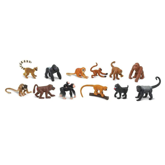 a group of TOOBS® Figurines Monkeys & Apes on a white background.