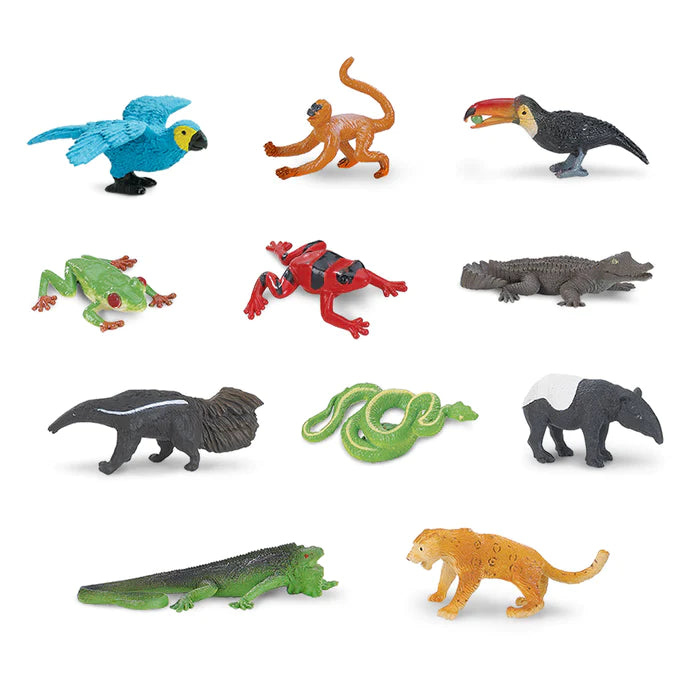 a group of TOOBS® Figurines Rainforest on a white background.