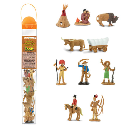 a set of TOOBS® Figurines Wild West in a tube.