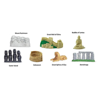 a set of TOOBS® Figurines World Landmarks with different types of monuments.