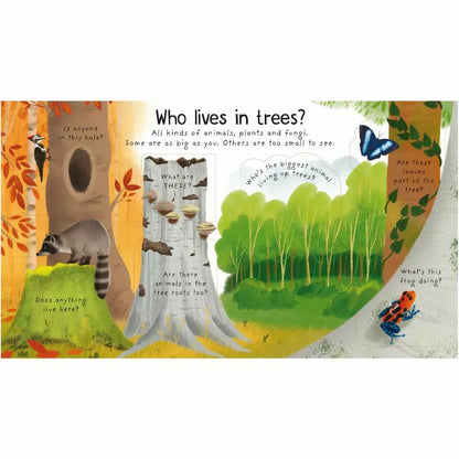 Discover the enchanting world of wildlife living amongst the Usborne Lift-the-flap First Questions and Answers Why do we need trees?.
