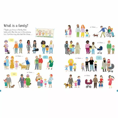 What is Usborne All about Families, a book about family diversity and mixed race families?