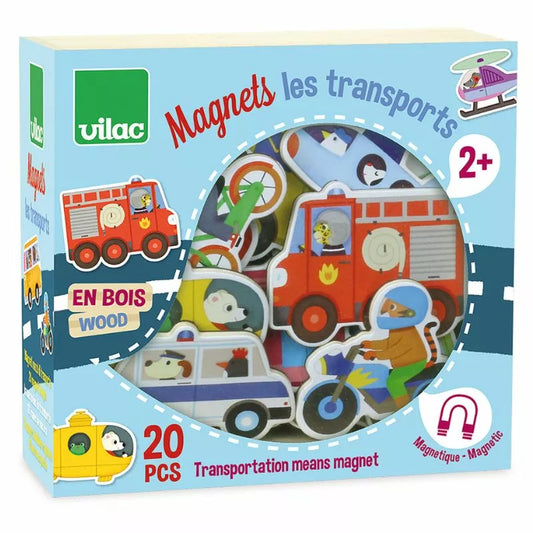 Vilac Transport Magnets is shown in a box.