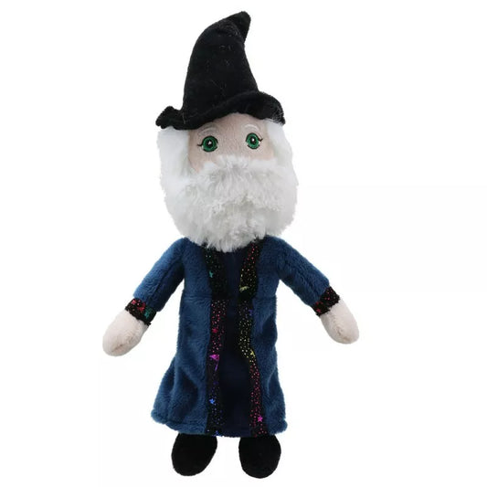 A Finger Puppet Wizard, sized for children or adults’ fingers. Soft padded body, with realistic colours.