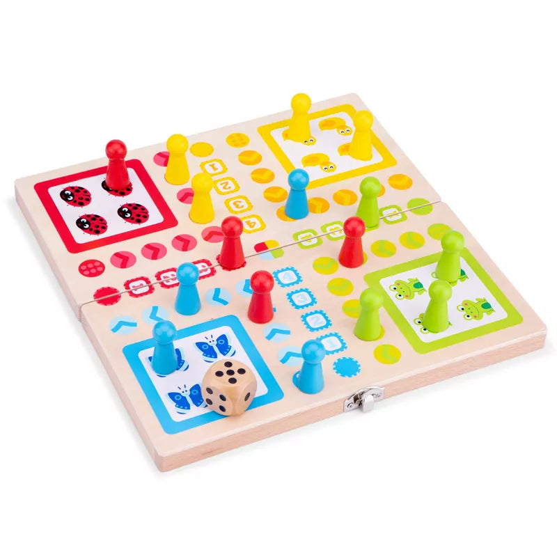 New Classic Toys Ludo Game with different shapes and colors.