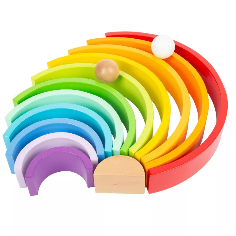 A Rainbow Wooden Puzzle XL on a white background.