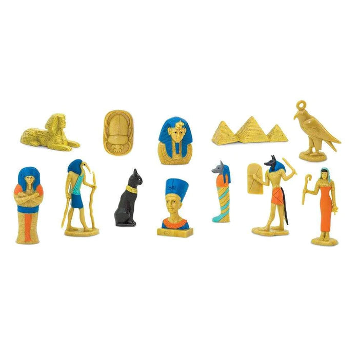 A set of TOOBS® Figurines Ancient Egypt, featuring various Egyptian gods and goddesses.