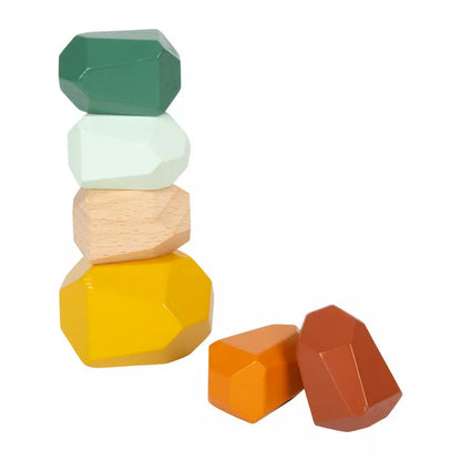 A stack of Balance Blocks "Safari" sitting next to each other.
