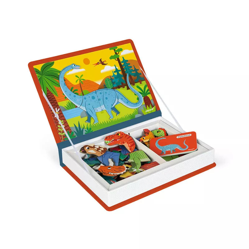 A Janod Dinosaurs Magneti'Book on a white background.