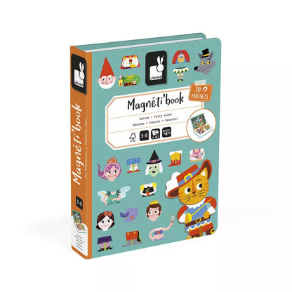 A picture of the Janod Fairy Tales Magneti'Book with stickers on it.