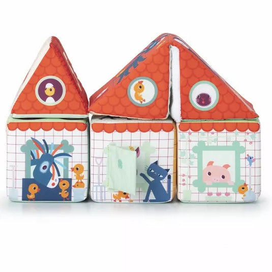 Lilliputiens Farm House Stacking Cubes Stacking Toy for Babies ...
