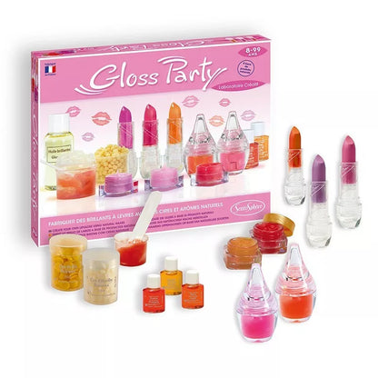 Sentosphere Gloss Party - set of lipsticks, lip glosses, and natural origin lip balms.