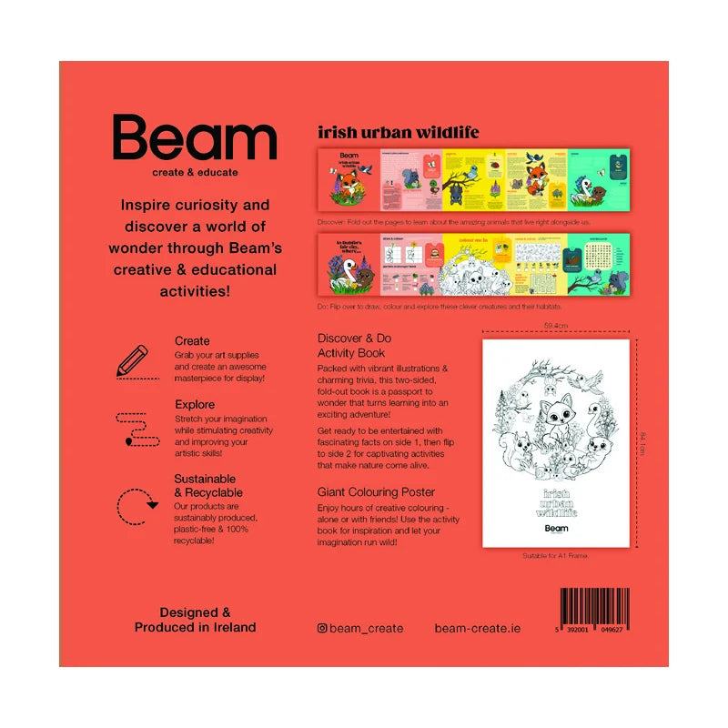 Irish Urban Wildlife - Activity Book & Giant Colouring Poster