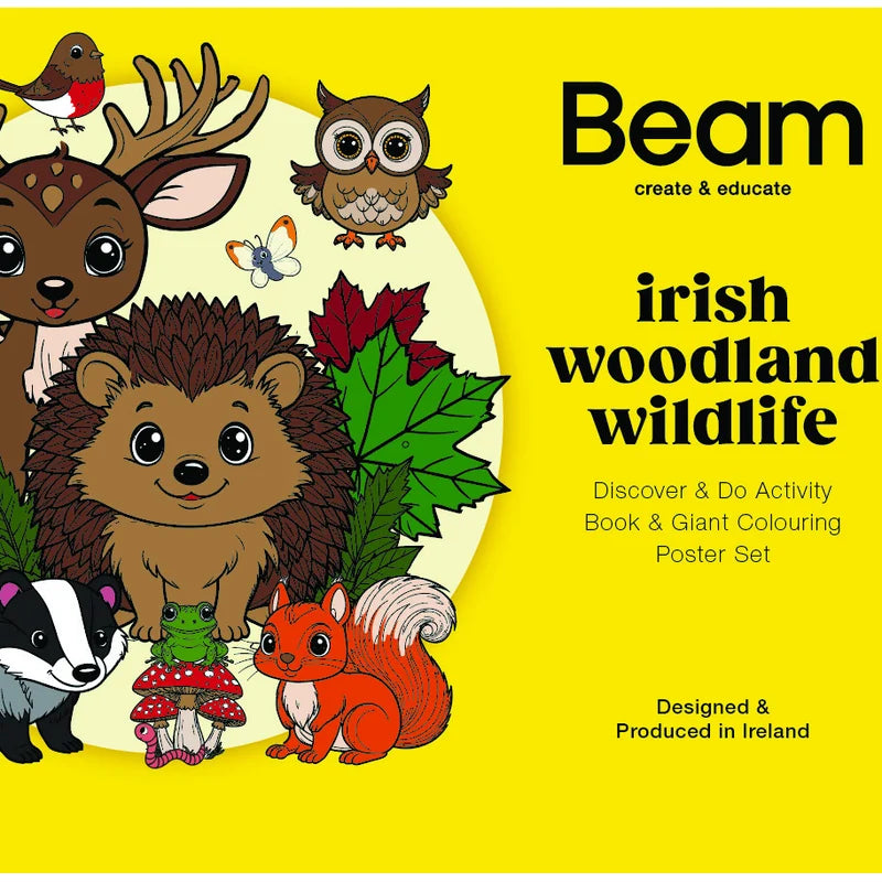 Irish Woodland Wildlife - Activity Book & Giant Colouring Poster