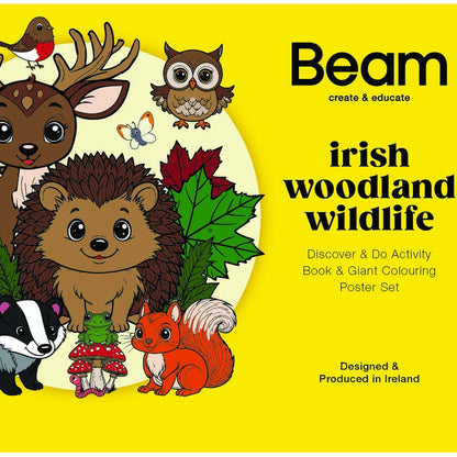 Irish Woodland Wildlife - Activity Book & Giant Colouring Poster
