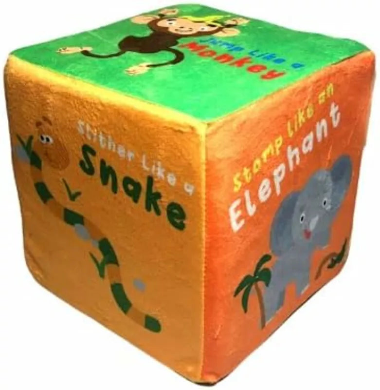 A CubeFun Jungle featuring a playful image of a giraffe and snake, encouraging physical activity.