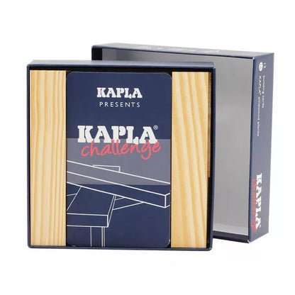 A Kapla Challenge with a picture of a building on it.