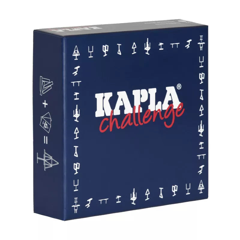 A blue box with the words Kapla Challenge written on it.