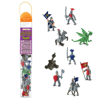 TOOBS® Figurines Knights & Dragons in a plastic bag.