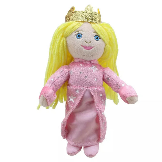 A Finger Puppet Princess, sized for children or adults’ fingers. Soft padded body, with realistic colours.