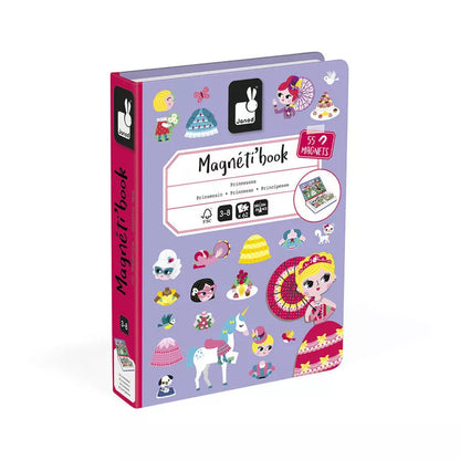 A Janod Princesses Magneti'book with stickers on it.