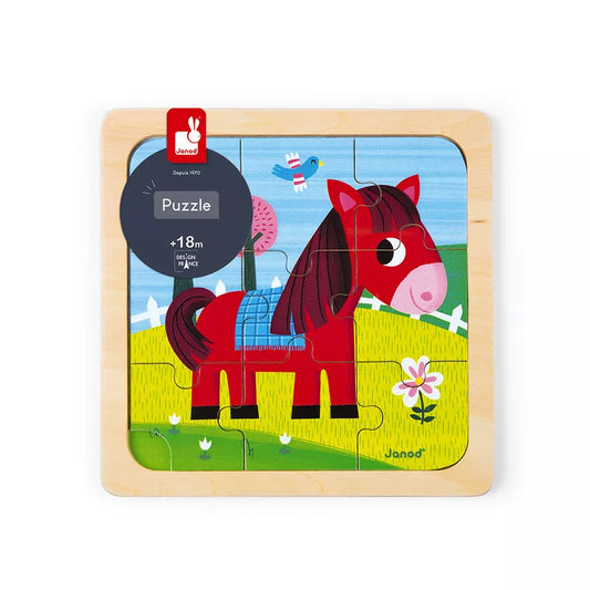 A Janod Tornado The Horse Puzzle suitable for babies aged 18 months and older.