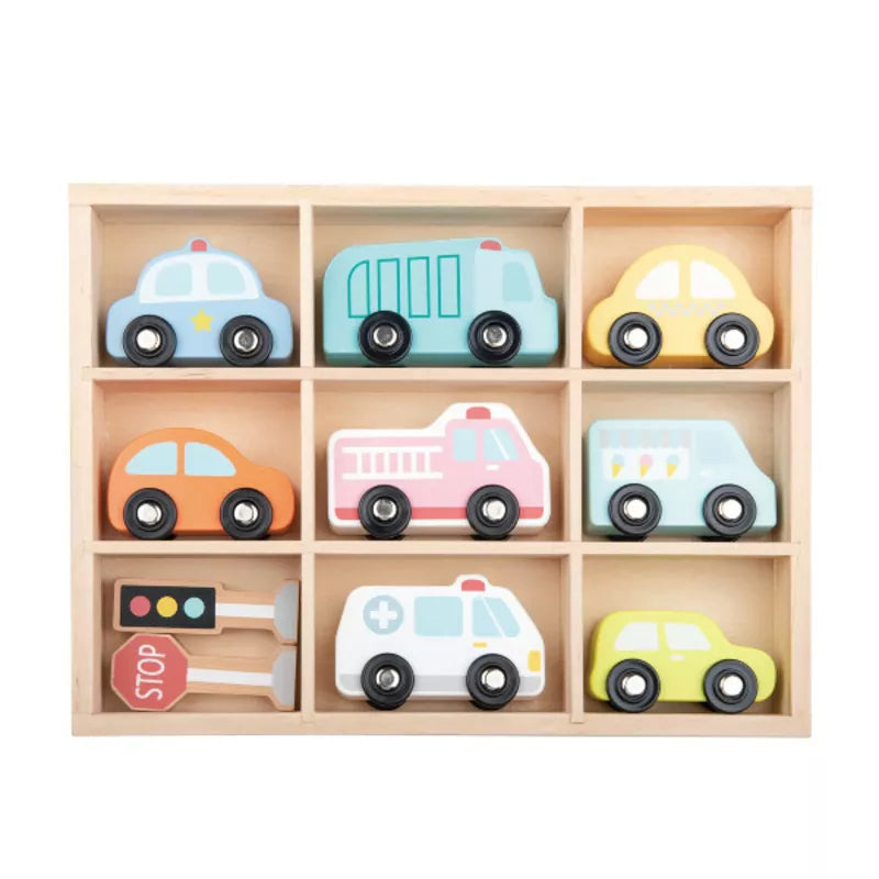 Cars wooden online toy box