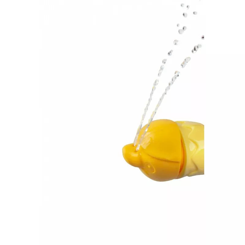 A yellow Lilliputiens Gaspard Water sprinkler toy.