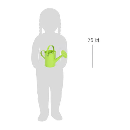 A silhouette of a person holding a Watering Can.